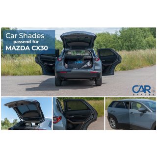 Car Shades for S Mazda CX-30  2020, Komplett Set Complete Rear Set