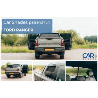 Sonnenschutz für Ford Ranger Double Cap ab BJ. 2023, Blenden hinten + Heckscheibe